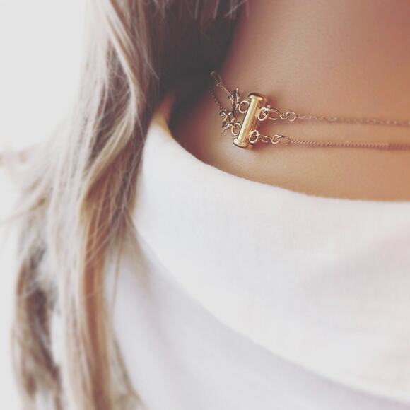 Necklace Layering Clasp, Gold Filled Necklace Detangler, Separator Clasp - Picture 4 of 5